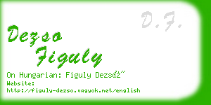 dezso figuly business card